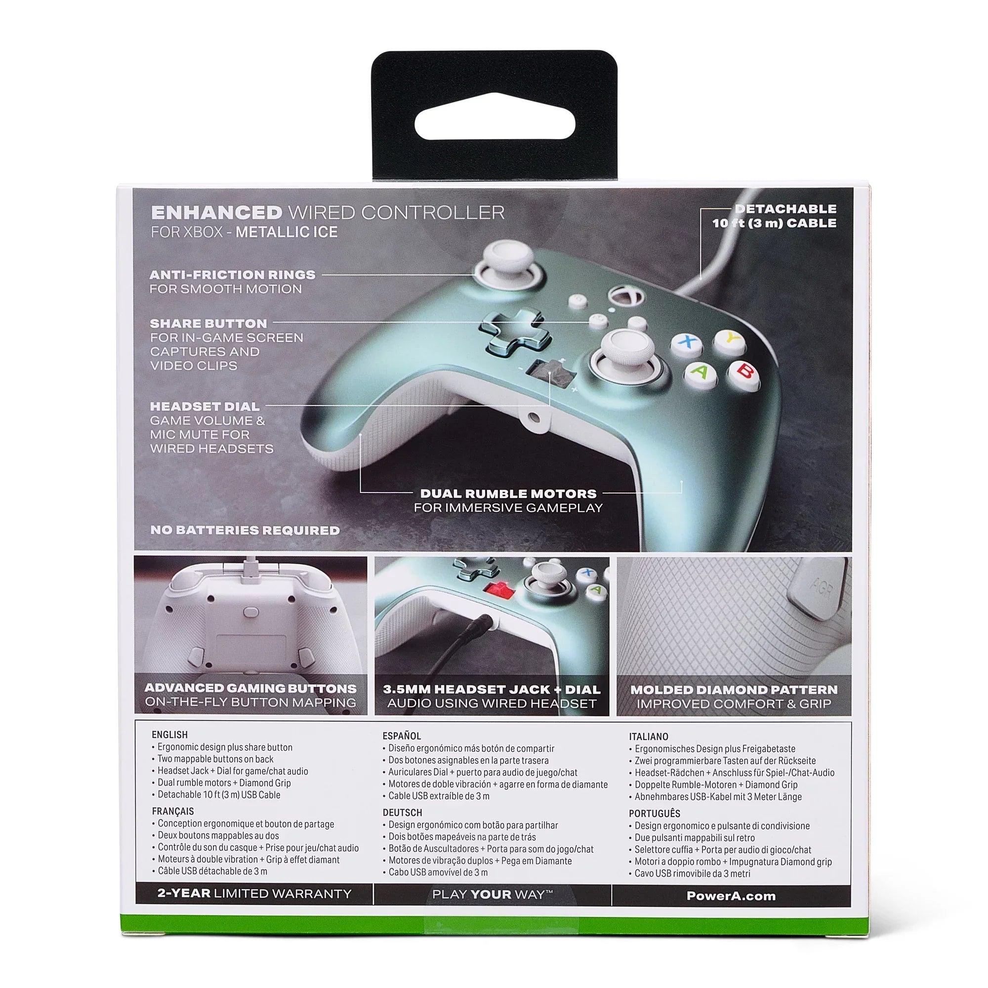 PowerA Enhanced Wired Controller for Xbox Series X|S - Metallic Ice