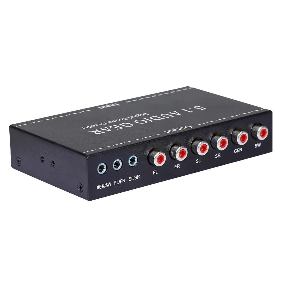 Walmeck NK-A6L 5.1 Audio Gear Digital Sound Decoder Audio Converter 3.5mm Audio Output Replacement for Dolby Digital AC-3   Plug