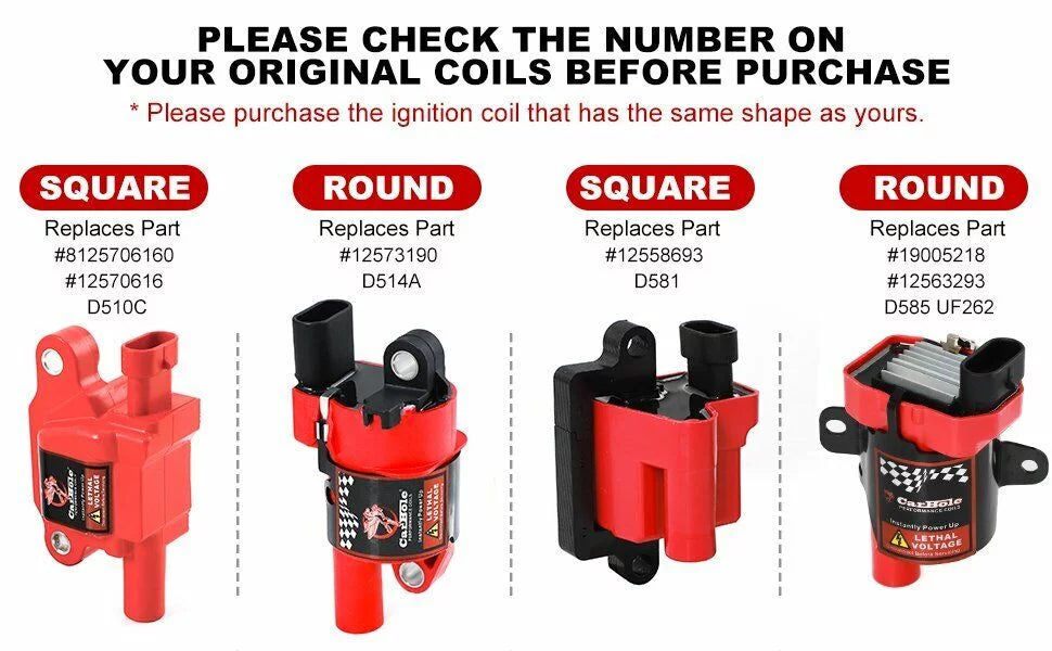 8 Pack Ignition Coil & Spark Plug Wire UF413 for Chevy Silverado 1500 Tahoe GMC Fits select: 2011 ,2013 CHEVROLET SILVERADO K1500 LT