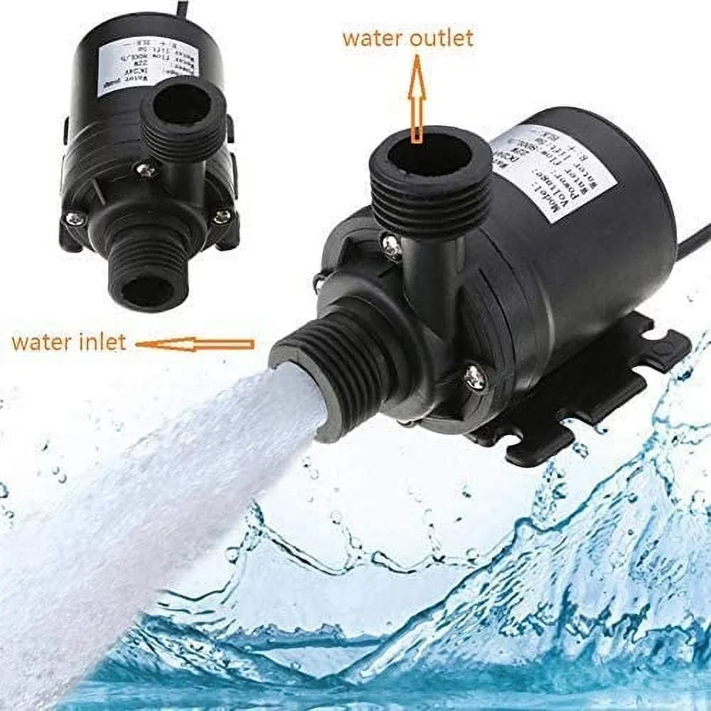 DC 24V Brushless Water Pump 1/2'' Male Thread Centrifugal Submersible Pump 800L/H 210GPH 4M/13ft for Fountain Solar Panel Pond Aquarium Water CircuLatitudeion System