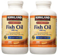 Kirkland Signature Fish Oil 1000mg 400 Softgels -2 Pack