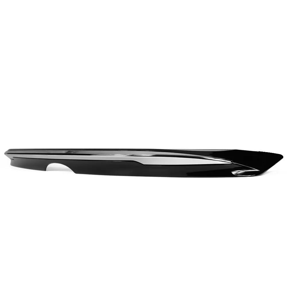 Ikon Motorsports Compatible with 18-23 Toyota Camry LE MD Style Rear Trunk Spoiler Wing Gloss Black With Chrome Trim 2018 2019 2020 2021 2022