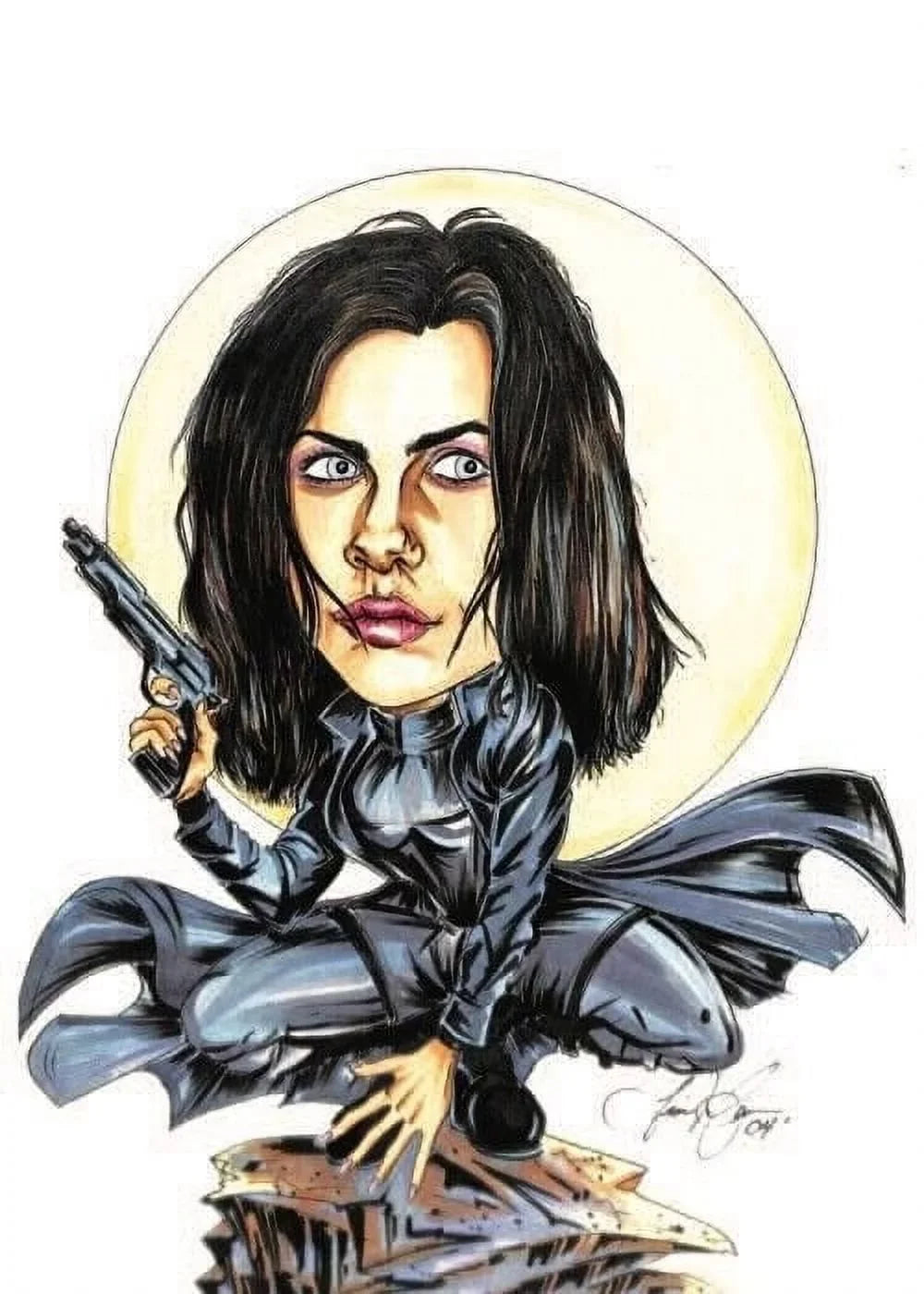 Crazy Caricatures Trading Card Artwork Kate Beckinpromotion by Tim Levandoski 11x14