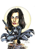 Crazy Caricatures Trading Card Artwork Kate Beckinpromotion by Tim Levandoski 11x14