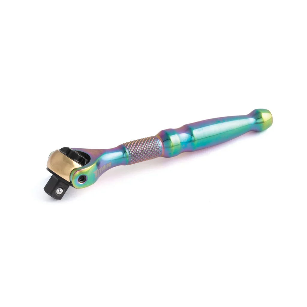 Titan 1/4 in. Drive Titanium Swivel Head Micro Ratchet