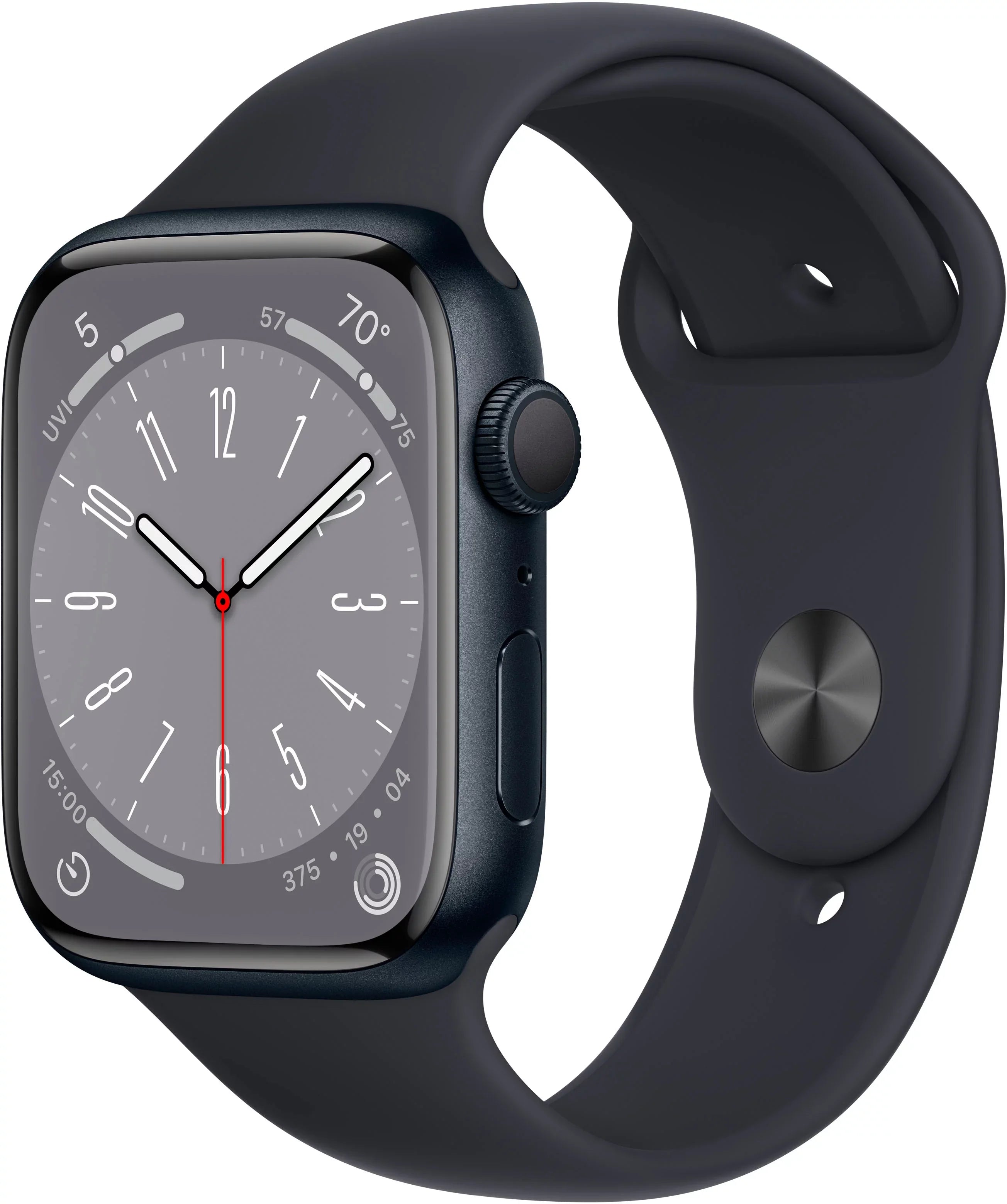 Restored Apple Watch Gen 8 Series 8 45mm Midnight Aluminum - Midnight Sport Band 3K758LL/A (Refurbished)