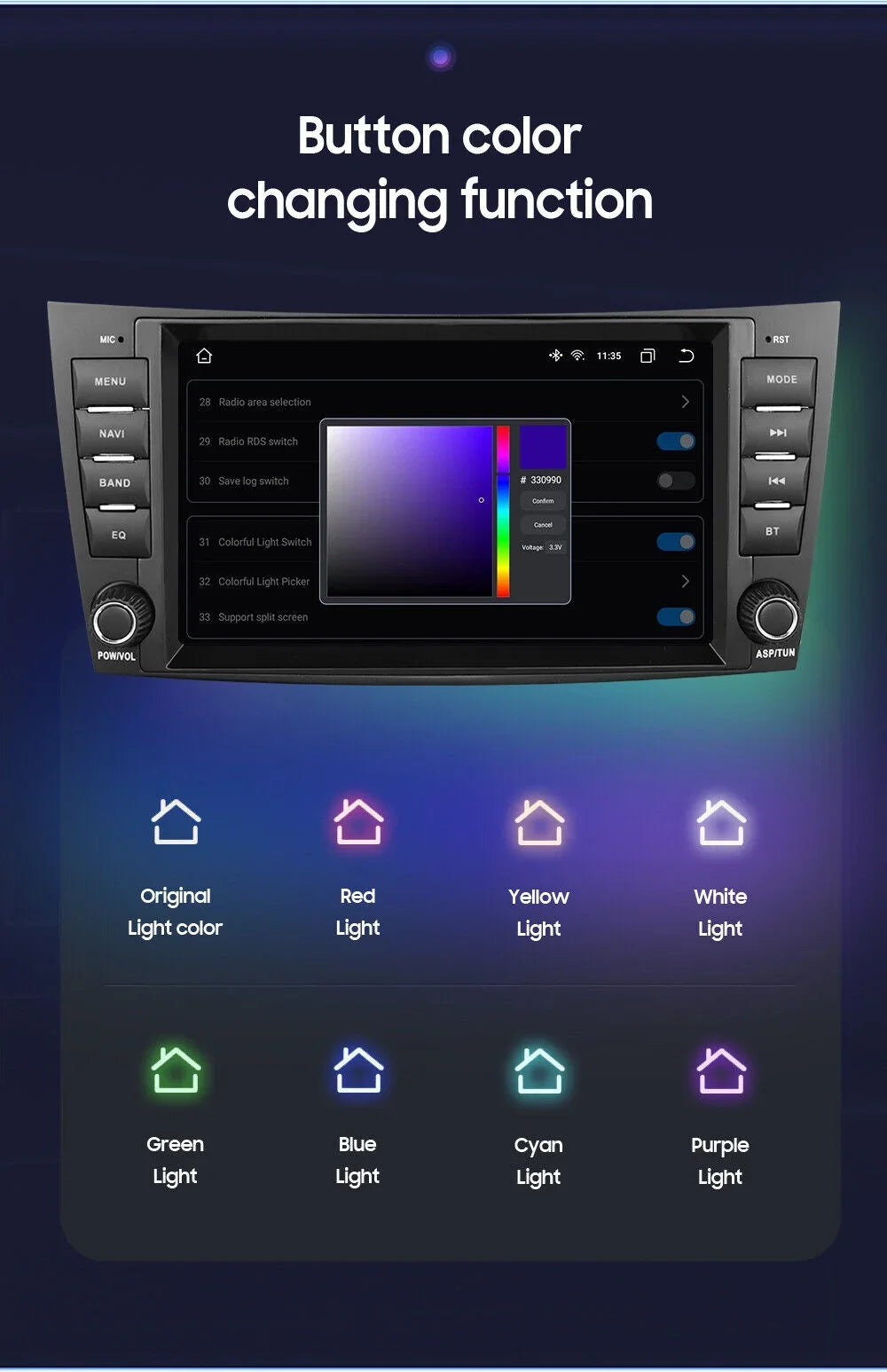 8" 1280*720 Car Carplay GPS Nav Stereo DSP Radio for Mercedes Benz E-Class W219