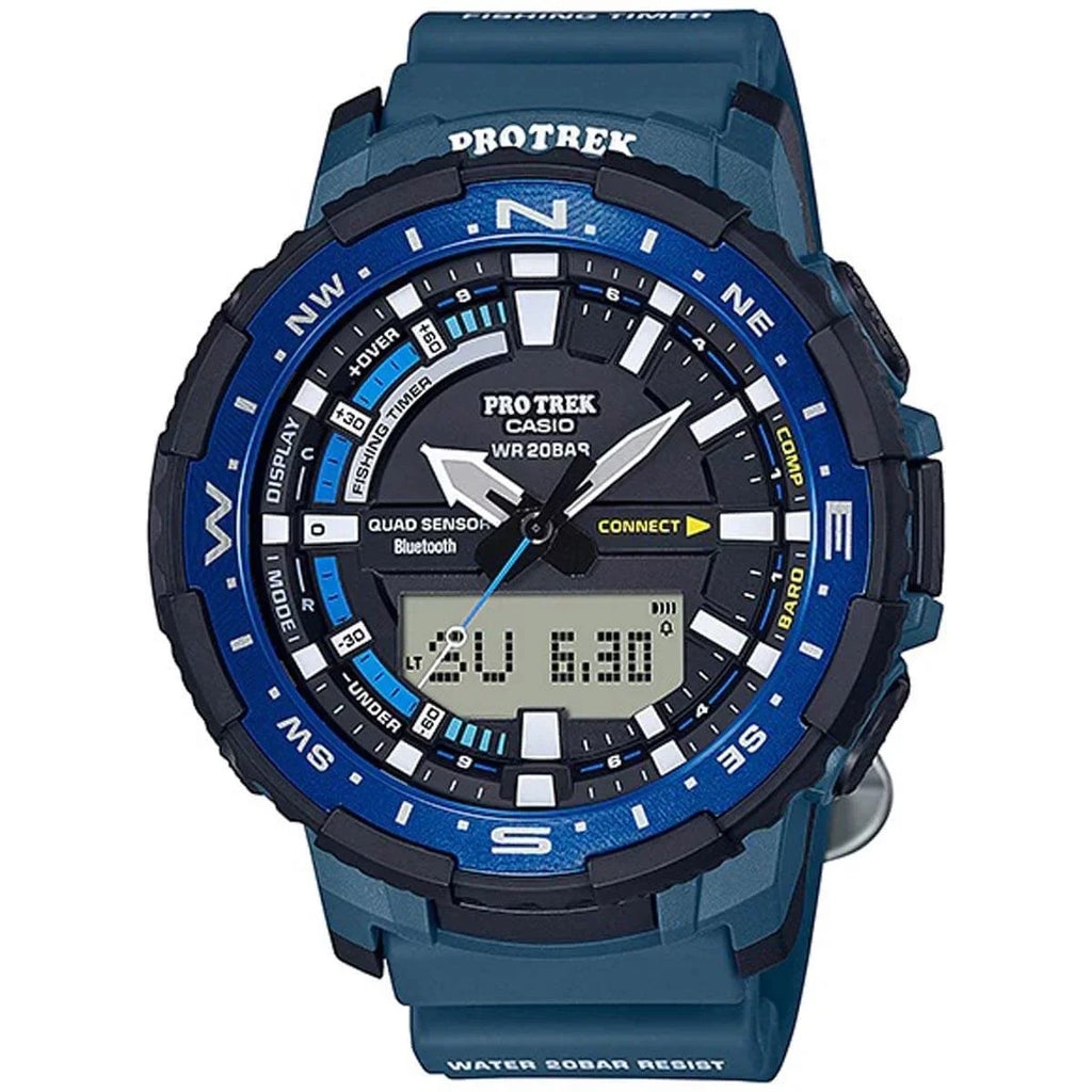 Casio PRTB70-2 Men's Pro Trek Blue Resin Strap Ana-Digi Watch