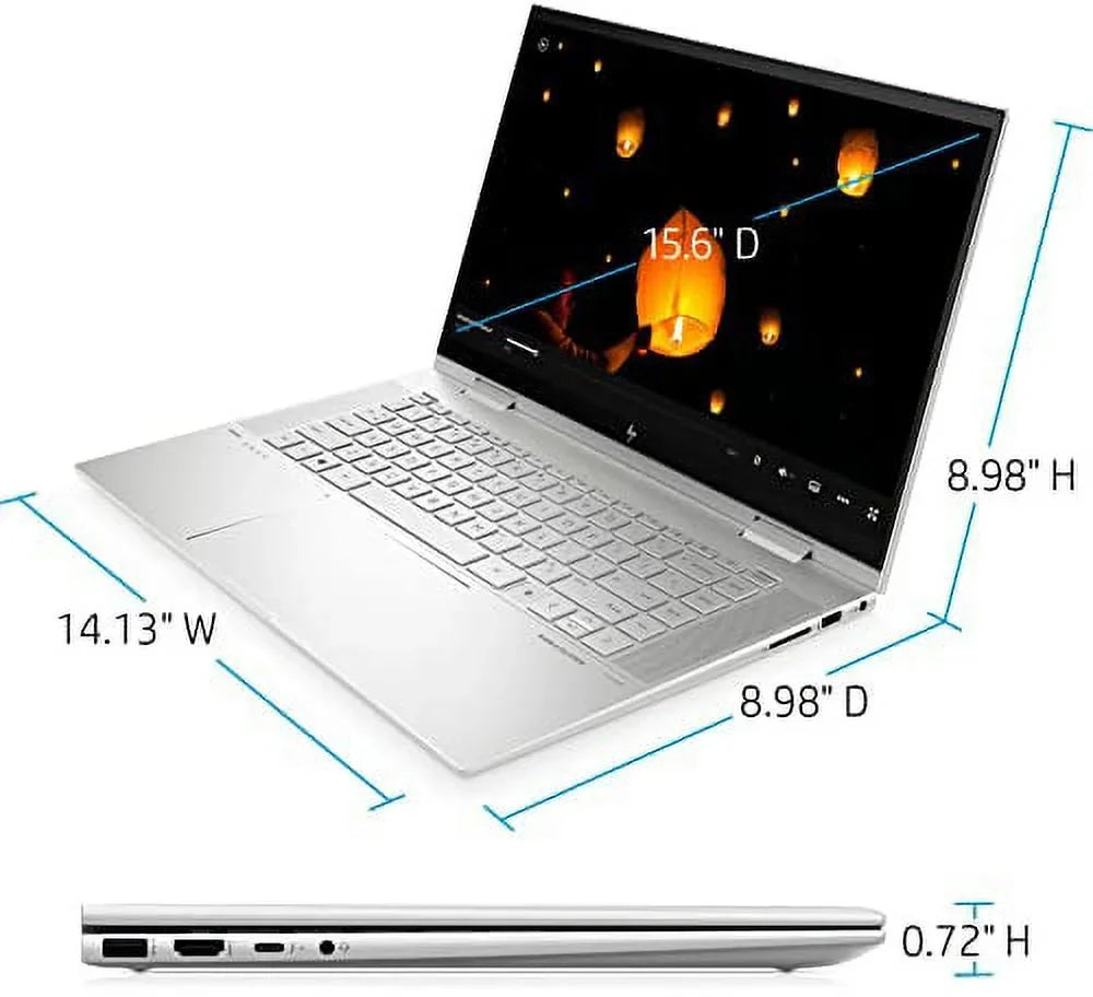 2022 HP Envy X360 15.6" FHD IPS Touchdisplay 2-in-1 Laptop 11th Intel Core i7-1195G7 Iris Xe Graphics 16GB DDR4 512GB SSD Thunderbolt 4 WiFi 6 Backlit KB FP Reader Win 10 Home Stylus Pen w/ RATZK 32GB