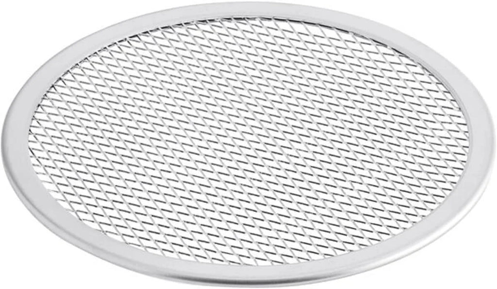 TrueCraftware- Set of 2 Aluminum 10” Seamless Rim Pizza Baking Screen- Bakeware Pizza Screen Round Pizza Pan Tray Round Baking Tray for Home Kitchen Pizzeria & Restaurants