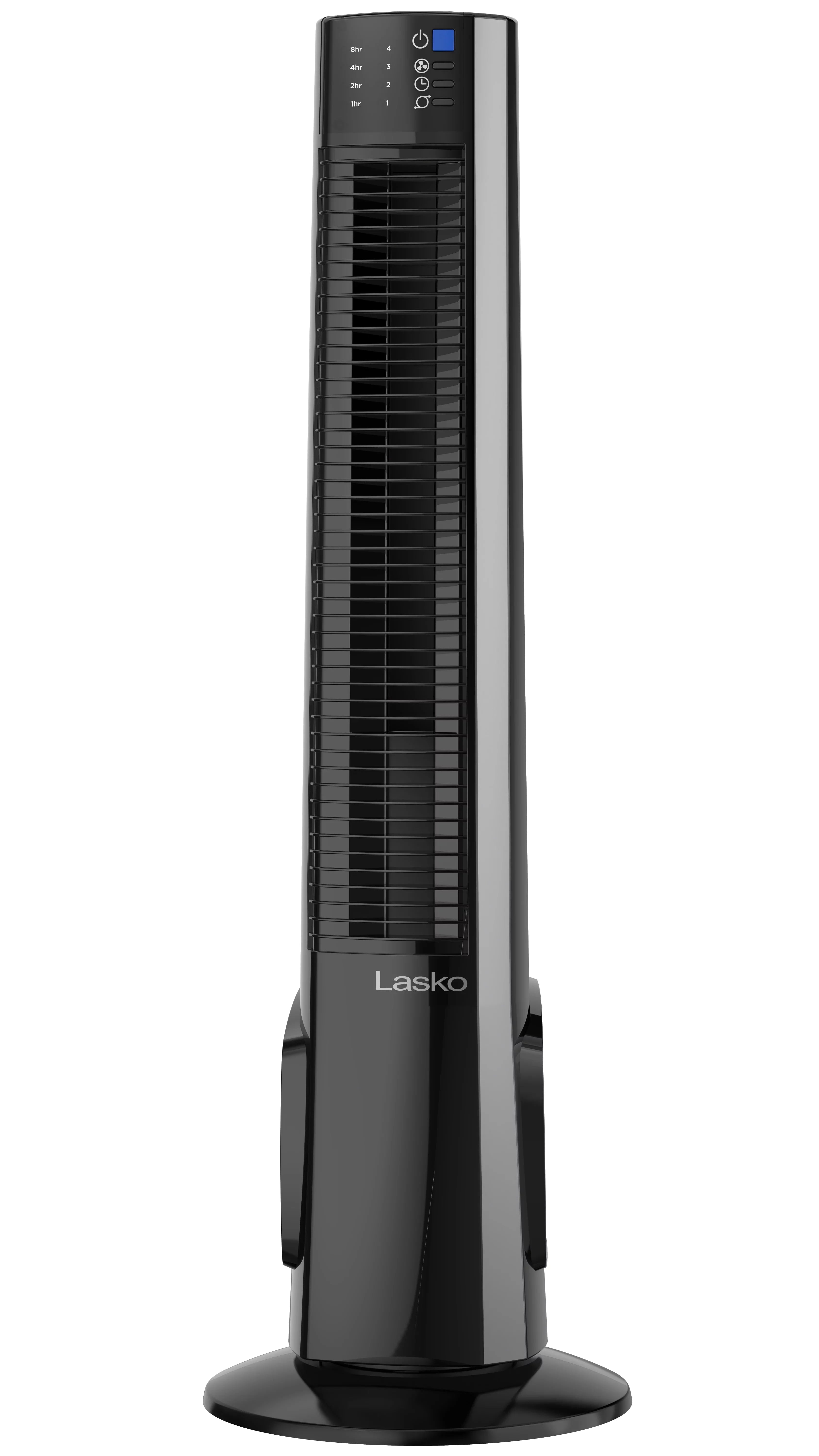 Lasko 38" 4-Speed Hybrid Tower Fan with Timer, Remote Control, Black/Silver, T38415, New