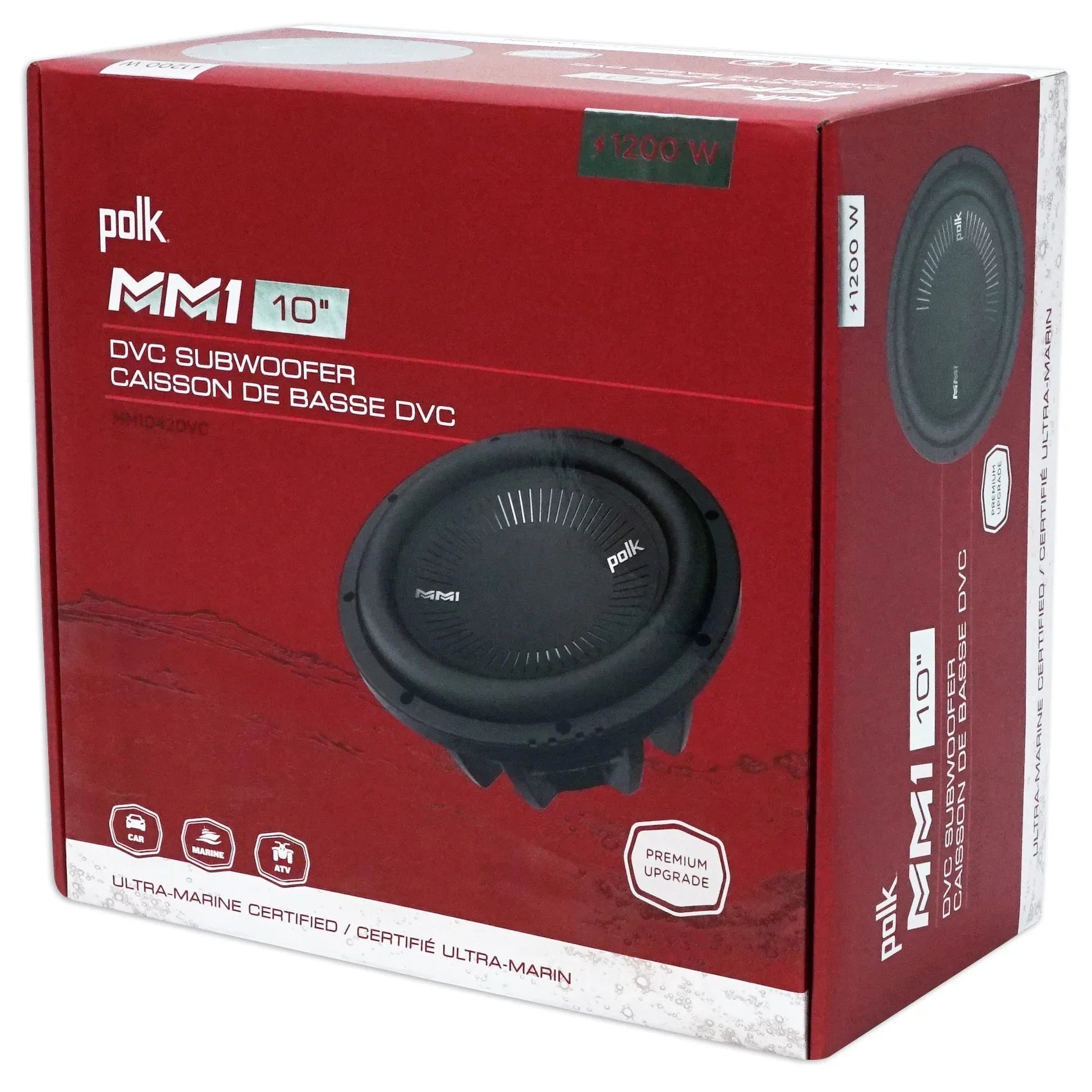 (2) Polk Audio MM1042DVC 10” 2400w Subwoofers+Sealed Sub Box Enclosure+Rockmat
