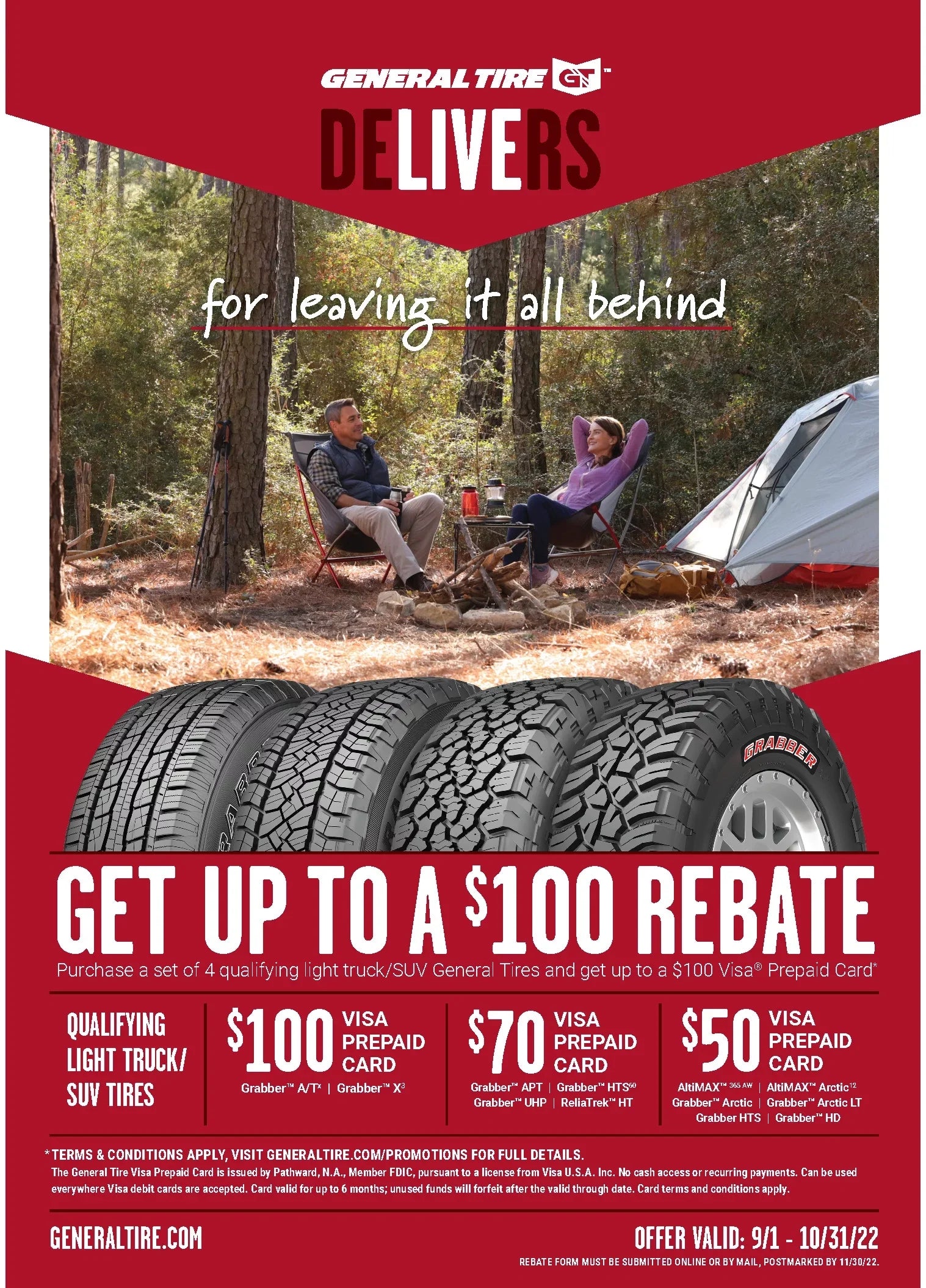 General Grabber A/T X 245/75R16 120 S Tire Fits: 2015 Toyota Tacoma TRD Pro, 1995-2002 Chevrolet Tahoe LT