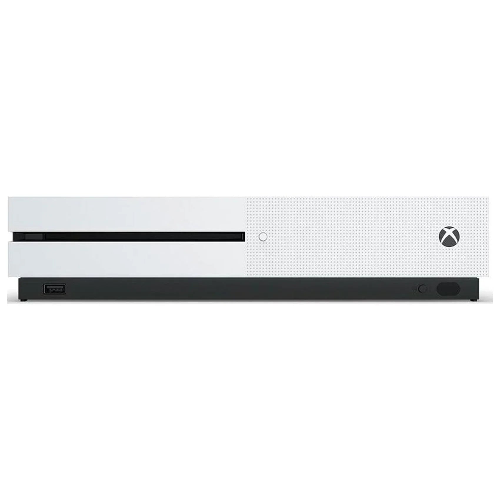 Microsoft Xbox One S 500GB with 2 Controller, 4K Ultra HD White with BOLT AXTION Cleaning Kit Headset Bundle Like New