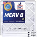 Filter King 13.5x24.5x1a Air Filter | 4-PACK | MERV 8 HVAC Pleated A/C Furnace Filters | MADE IN USA | Actual Size: 13.5 x 24.5 x .75"