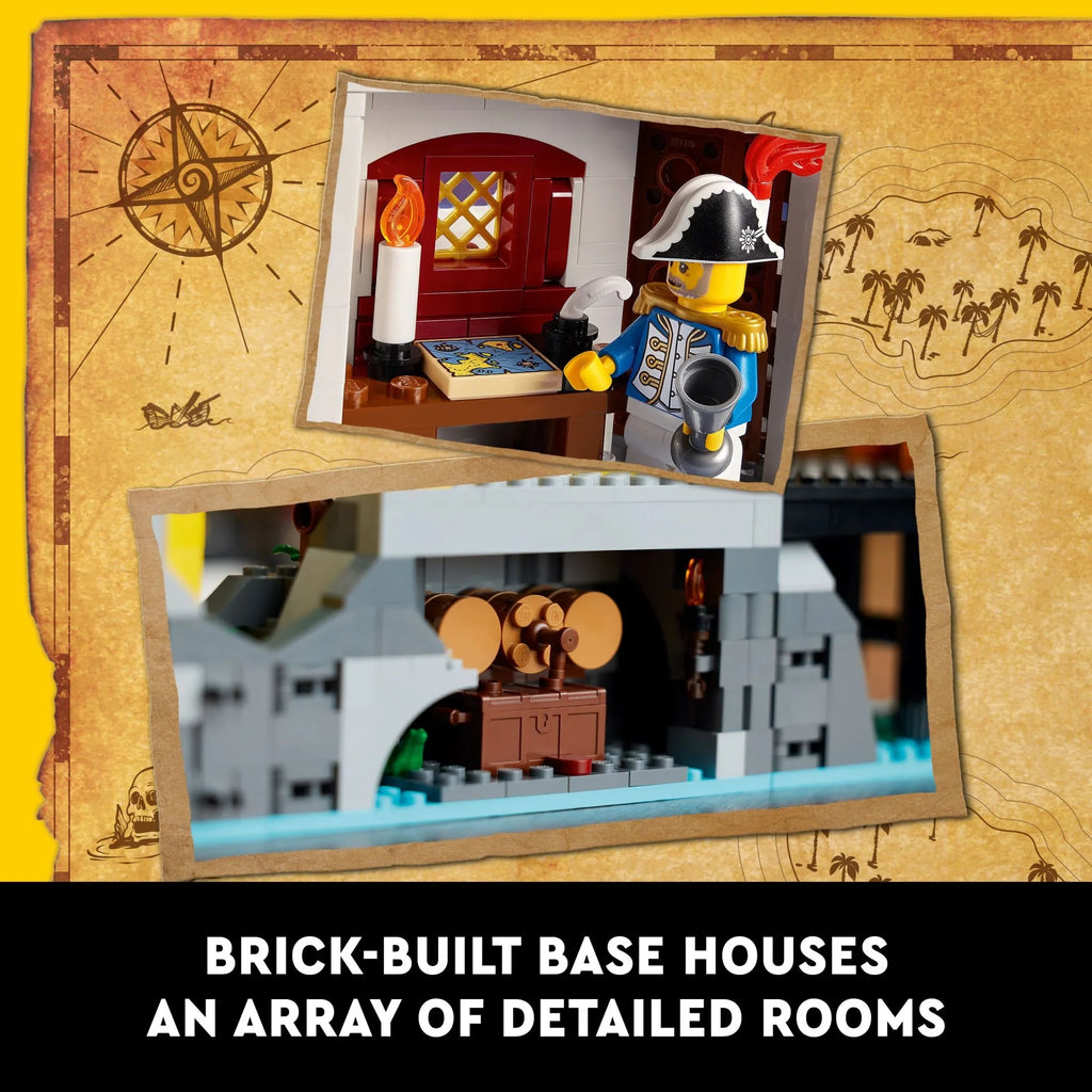 LEGO Icons Eldorado Fortress Building Kit, Pirate Gift, Includes Pirate Ship and 8 Minifigures, Nostalgic Gift Idea for Adults Who Love a Rewarding Project, Home Office Décor, 10320