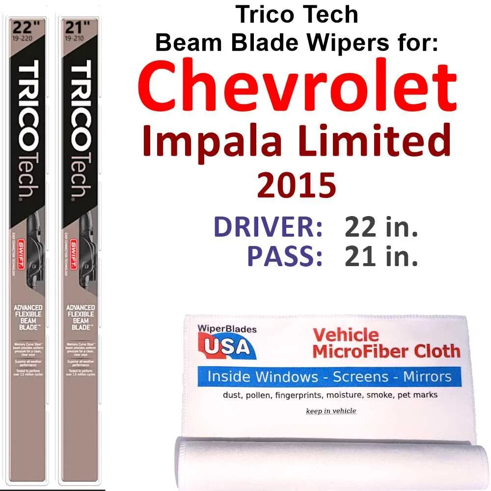 2015 Chevrolet Impala Limited Beam Blade Wipers (Set of 2)