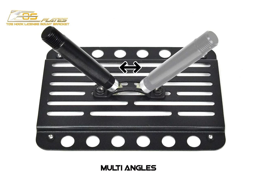 Extreme Online Store Replacement for 2009-2015 Mazda Miata NC | EOS PLatitudee Version 1 Mid Sized Front Bumper Tow Hook License Relocator Mount Bracket Tow-230