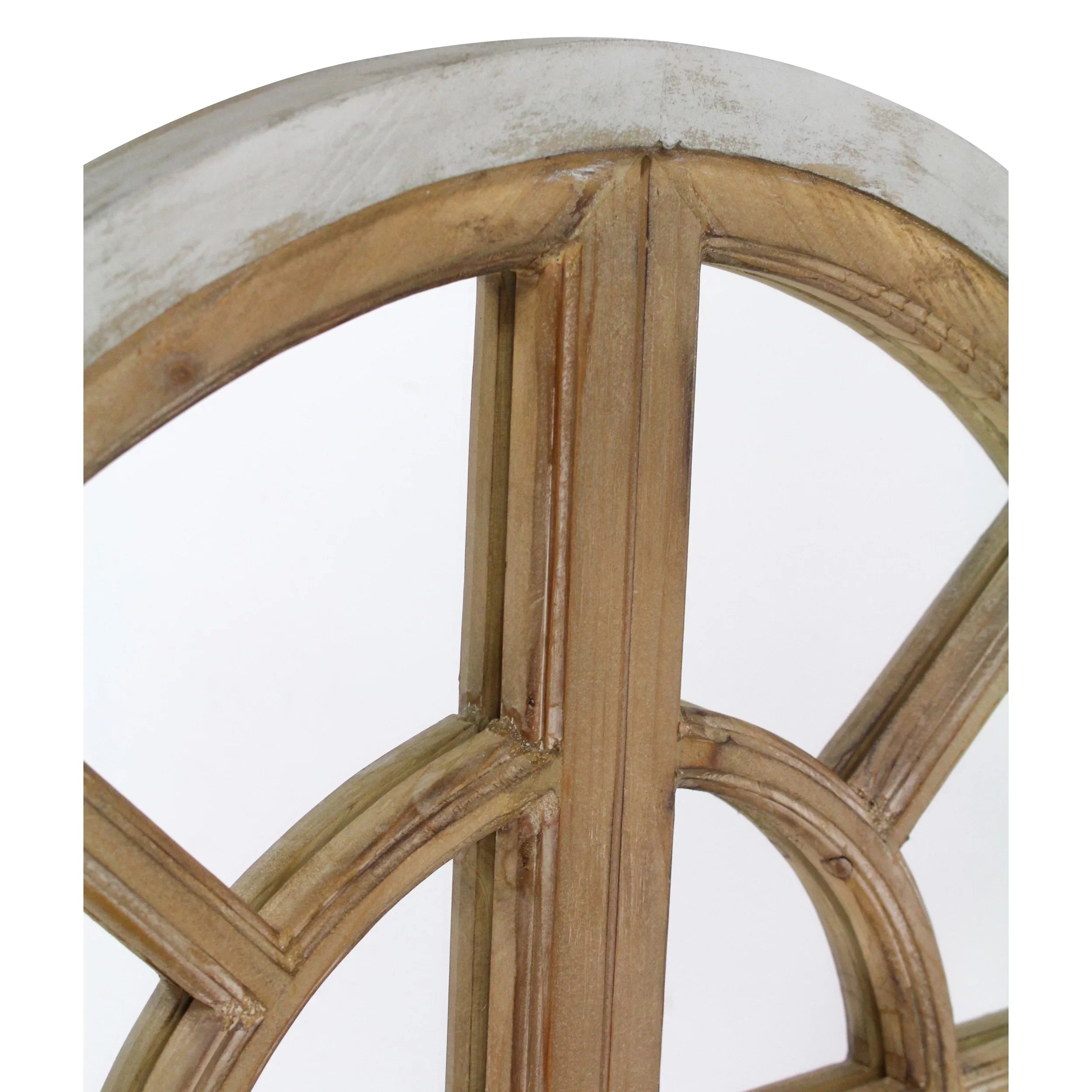Aspire  Athena Farmhouse Arch Wall Mirror, Brown