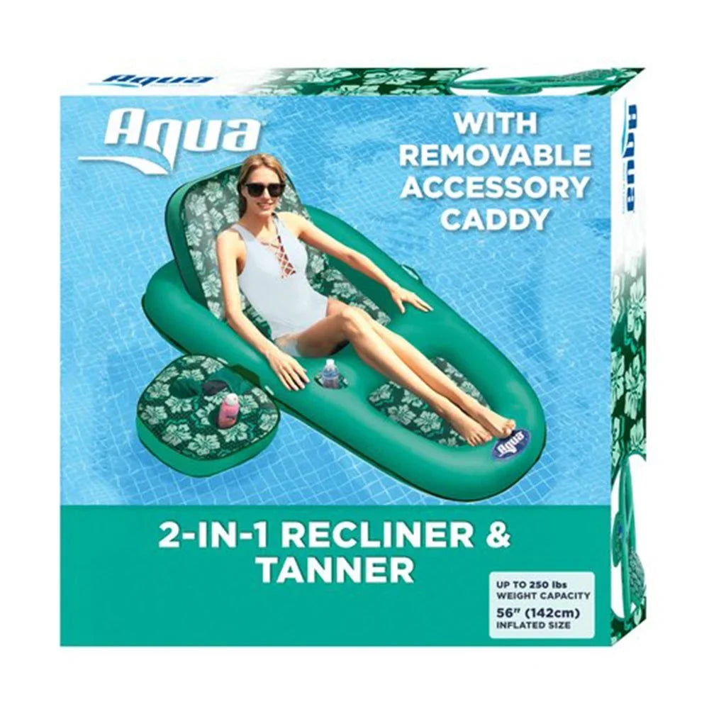 Aqua Leisure Campania 2in1 Lounger, Floral &  Zero Gravity Pool Float