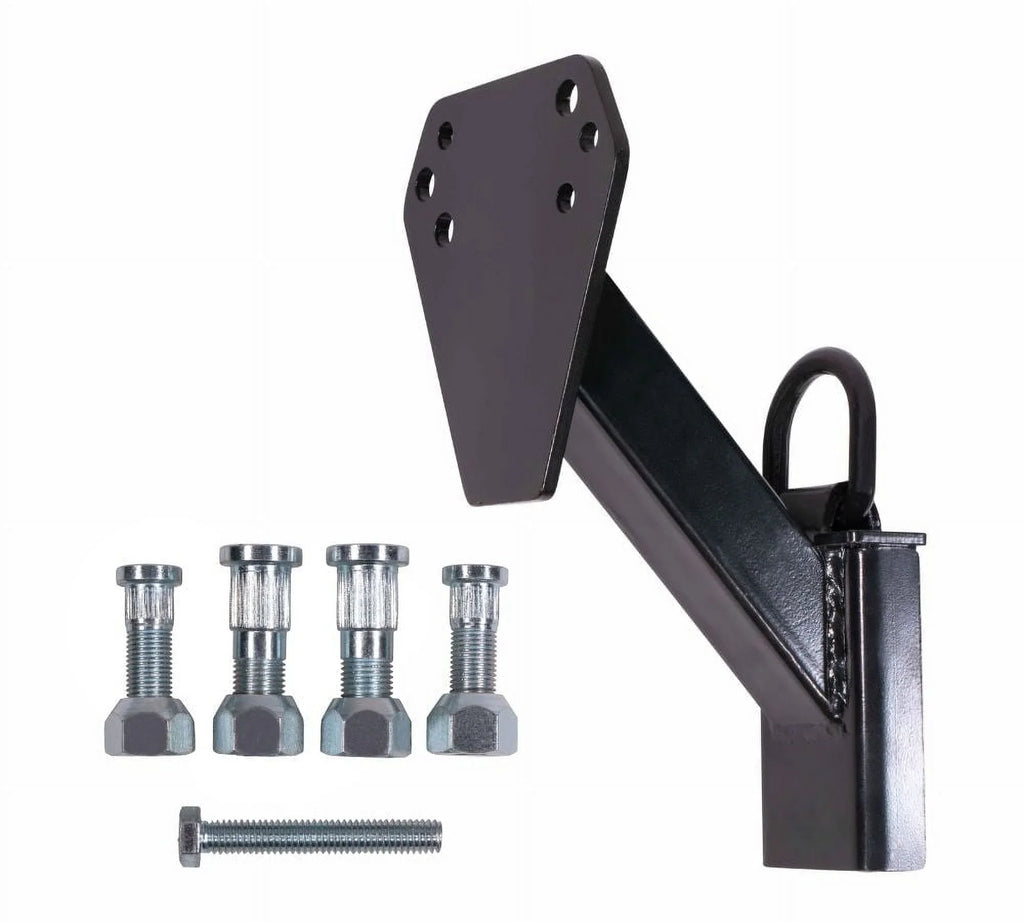 Stake Pocket Spare Tire Carrier for Utility Trailer w/ D-Ring - Trailer Spare Tire Mount Holder - Fits 4, 5, 6 & 8 Lugs Wheels on 4", 4.25", 4.75", 5", 5.5" & 6.5" Bolt Patterns