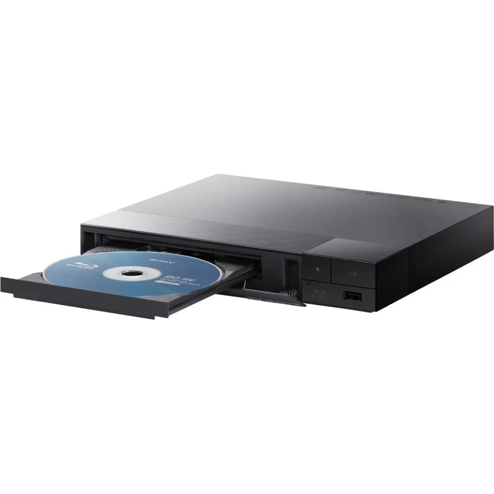 Sony BDP-S1700 Streaming Blu-ray Disc Player w/ Accessories Bundle Includes, 2.4GHz Wireless Backlit Keyboard with Touchpad, 6ft HDMI Cable and Laser Lens Cleaner for DVD/CD Players