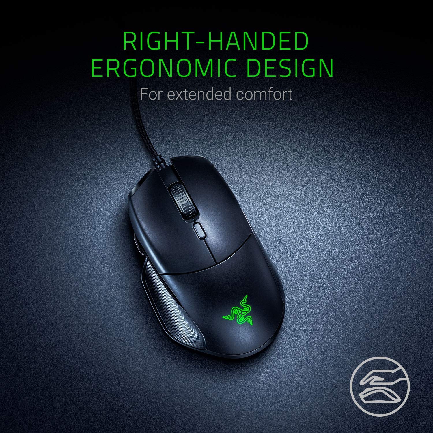 Razer Basilisk Essential Gaming Mouse - [6400 DPI Optical Sensor][Chroma RGB Lighting][7 Programmable Buttons][Mechanical Switches]