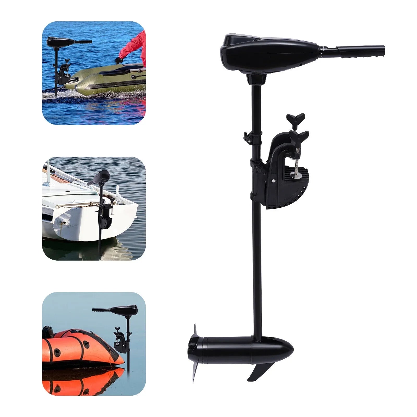 80Lbs 12V 1.2HpThrust Electric Trolling Motor Fishing Boat Outboard Motor Engine