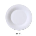Yanco SI-107 7 in. Siena Porcelain Round PLatitudee, Bone White - Pack of 36