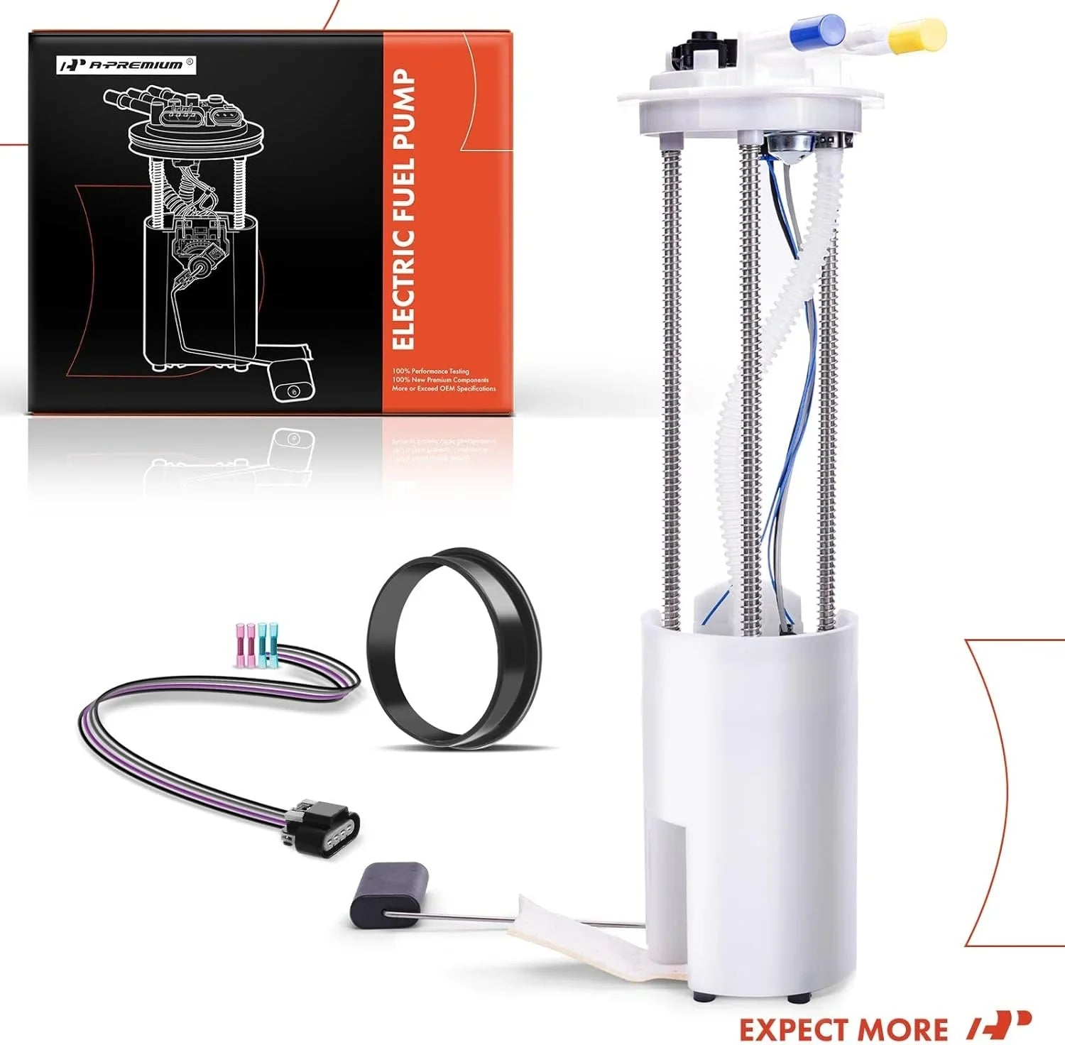 A-Premium Electric Fuel Pump Module Assembly Replacement for Chevrolet Silverado 1500 2500 HD 3500 1999-2004 GMC Sierra Pickup with Pressure sensor E3500M