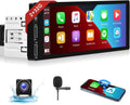 THONZER 2G+32G Android Single Din Wireless Carplay Car Stereo Android Auto podofo 6.86 inch HD Touch Screen Bluetooth Car Radio in Dash GPS Head Unit with Backup Camera WiFi Subwoofer HiFi Audio
