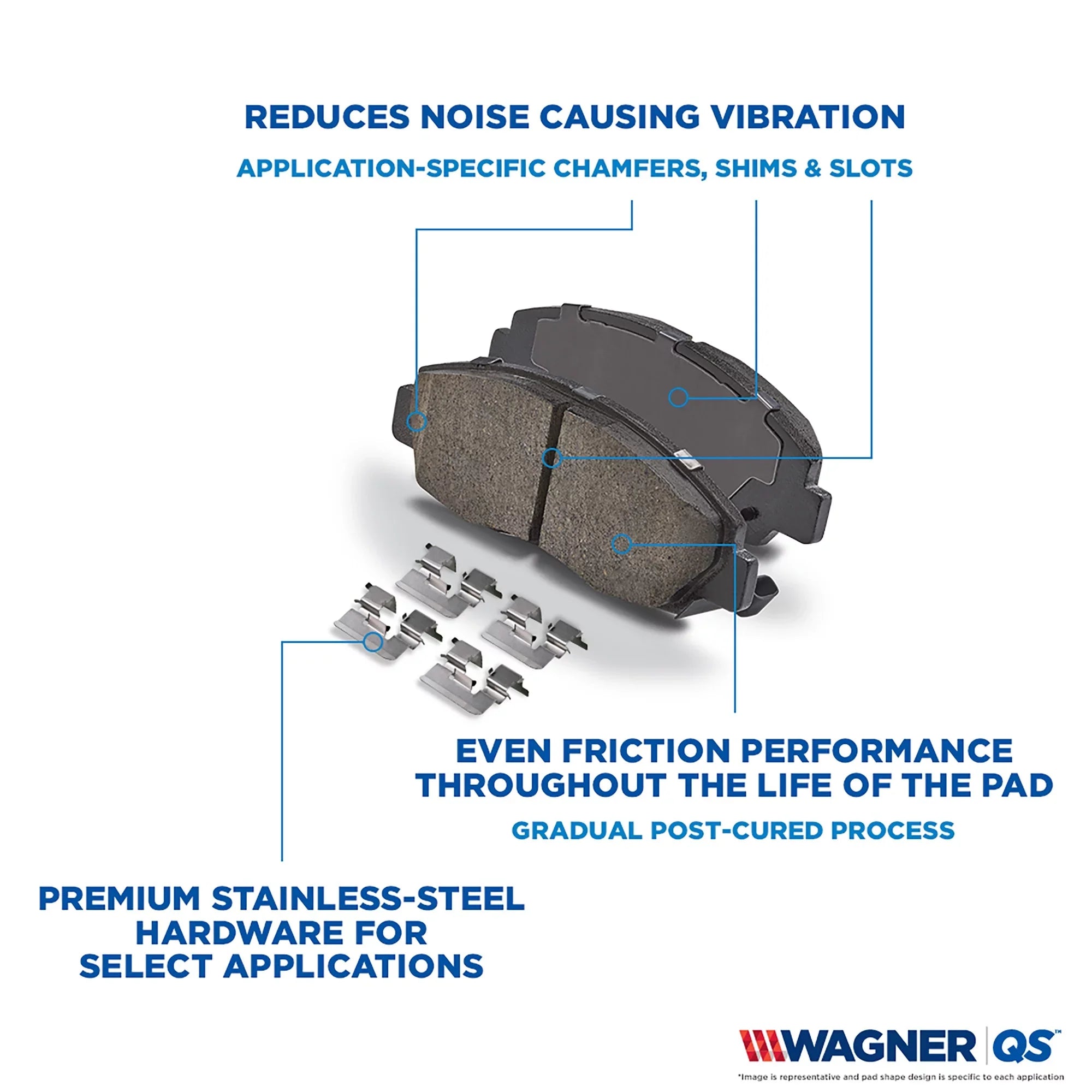 Wagner QuickStop ZD1879 Ceramic Disc Brake Pad Set Fits select: 2016-2021 LEXUS RX, 2022 LEXUS RX 350 L LUXURY