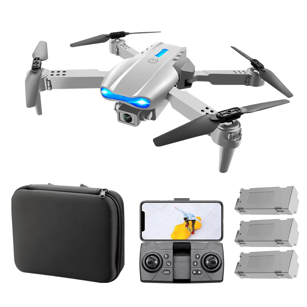 Htovila   with Camera 4K  Quadcopter with Function Obstacle Avoidance Trajectory Flight Gesture Control Storage Bag Package 3 Battery