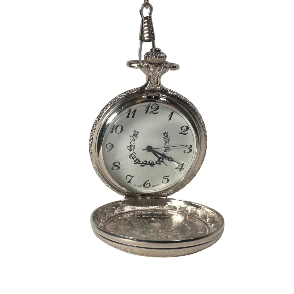 American Coin Treasures 1800's Morgan Silver Dollar Pocket Watch