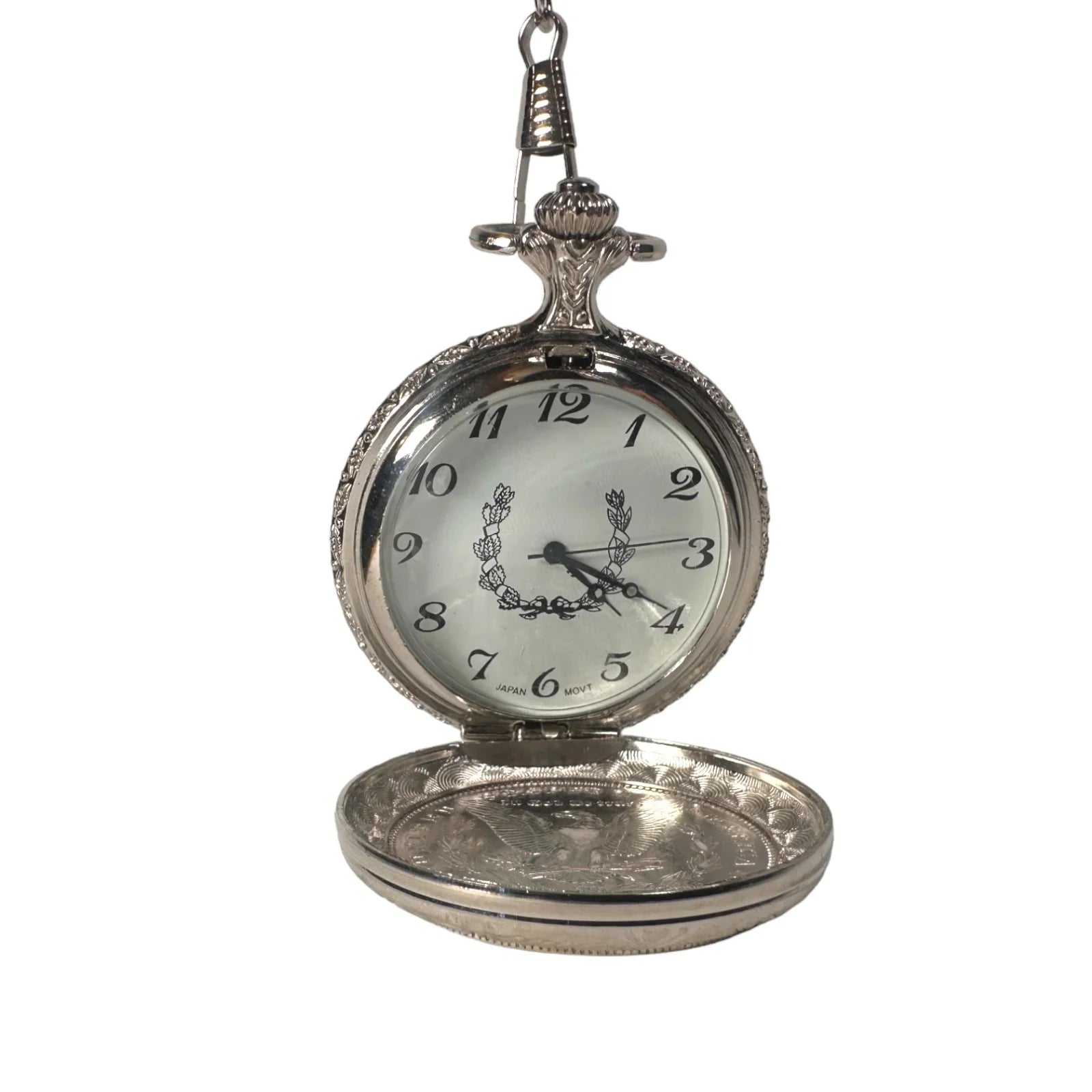 American Coin Treasures 1800's Morgan Silver Dollar Pocket Watch
