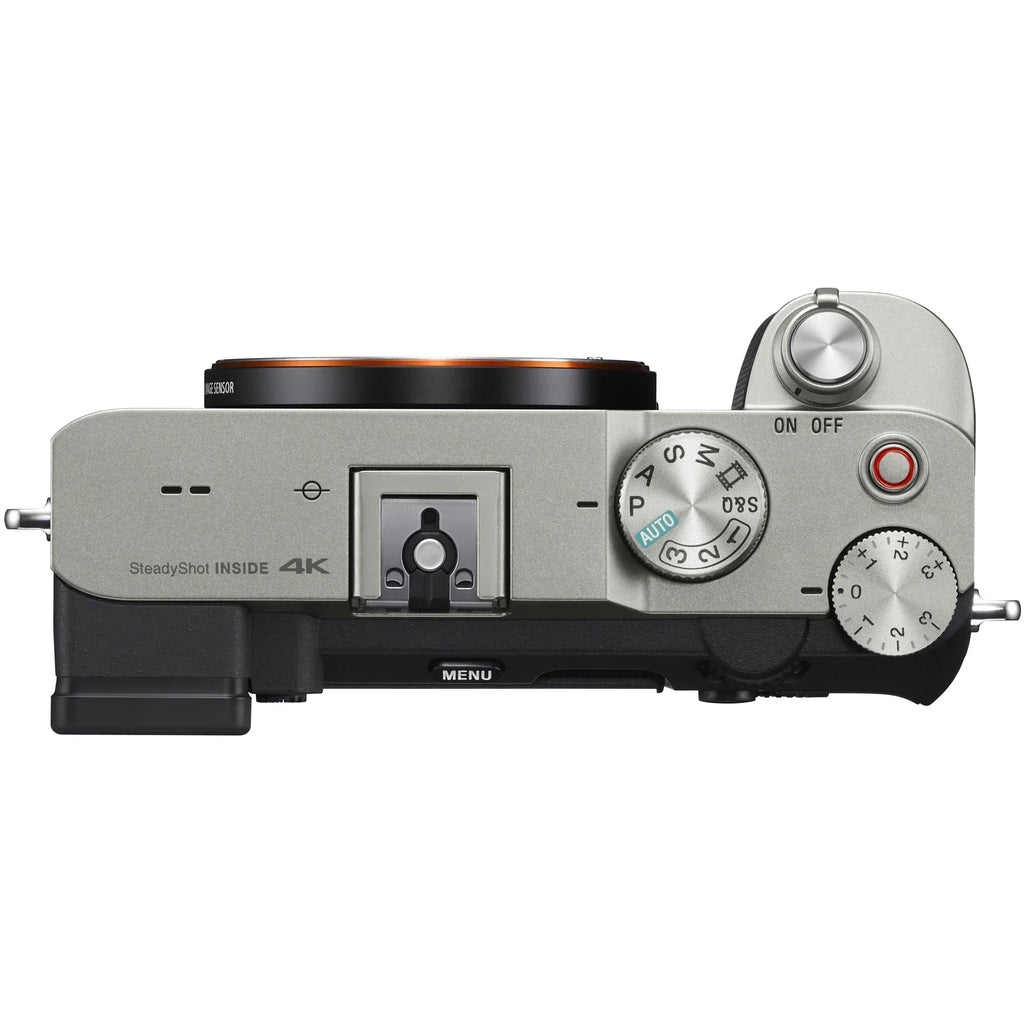 Sony a7C Mirrorless Full Frame Camera Alpha 7C Interchangeable Lens Body Only Silver ILCE7C/S Bundle with Deco Gear Case + Extra Battery + Flash + Filters + 64GB Card + Software Kit and Accessories