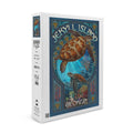 Jekyll Island, Georgia, Sea Turtle Art Nouveau (1000 Piece Puzzle, Size 19x27, Challenging Jigsaw Puzzle for Adults and Family, Made in USA)