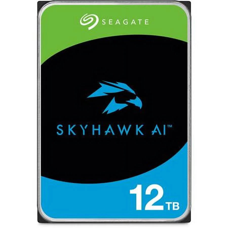 Seagate SkyHawk AI ST12000VE003 - Hard drive - 12 TB - internal - 3.5" - SATA 6Gb/s - buffer: 512 MB - with 3 years Seagate Rescue Data Recovery