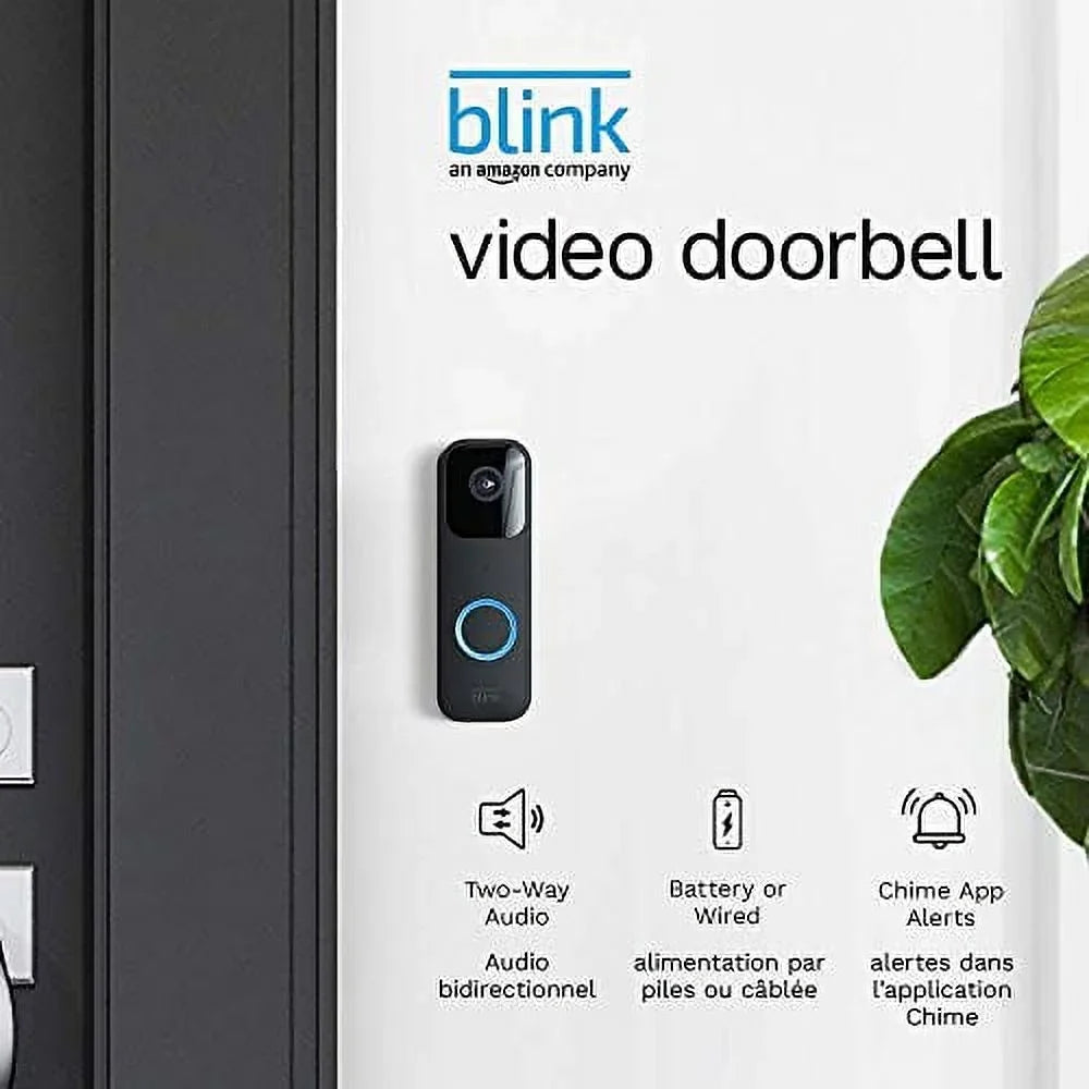 Introducing Blink Video Doorbell + Sync Module 2 | Two-way audio, HD video, motion and chime app alerts and Alexa enabled — wired or wire-free (Black)