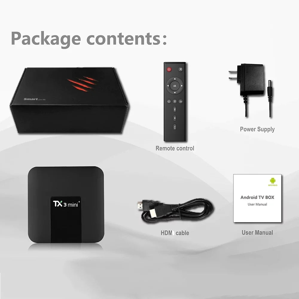 Android 11.0 TV Box TX3 Mini Plus Amlogic S905W2 Quad Core RAM 4GB ROM 32GB Dual WiFi 2.4G/5.8G BT4.2 4K 6K AV1 Home Smart Media Player Tanix Set top Box