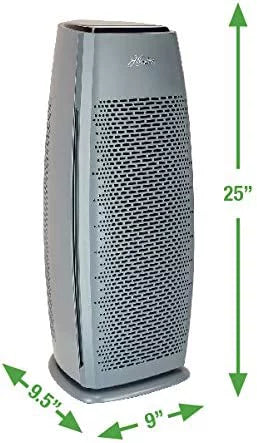 Open Box Hunter Tall Tower Air Purifier True HEPA Filter Accent Light HP600GR - Graphite