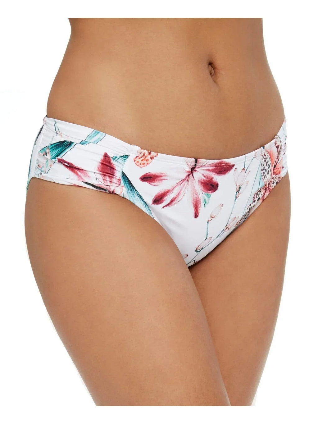 La Blanca Womens Swimwear Bikini Bottom Floral Print   White 2