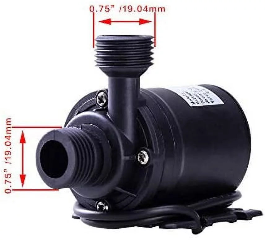 DC 24V Brushless Water Pump 1/2'' Male Thread Centrifugal Submersible Pump 800L/H 210GPH 4M/13ft for Fountain Solar Panel Pond Aquarium Water CircuLatitudeion System