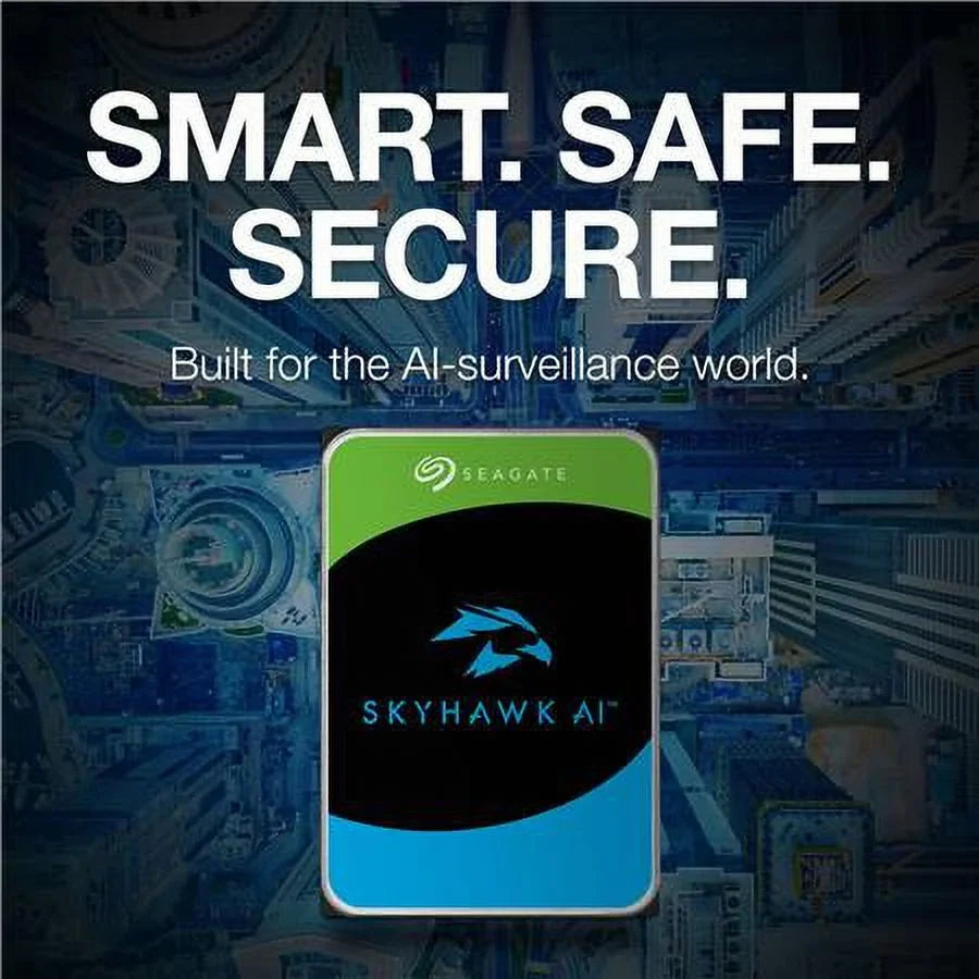 Seagate SkyHawk AI ST12000VE003 - Hard drive - 12 TB - internal - 3.5" - SATA 6Gb/s - buffer: 512 MB - with 3 years Seagate Rescue Data Recovery