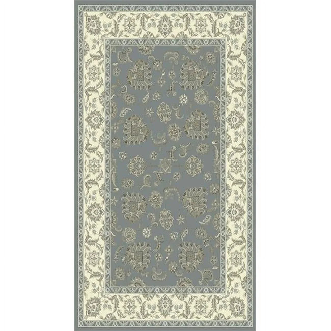 DynamicRugs LE71058020510 58020 Legacy Collection 6.7 x 9.6 in. Traditional Rectangle Rug, Dark Blue & Ivory