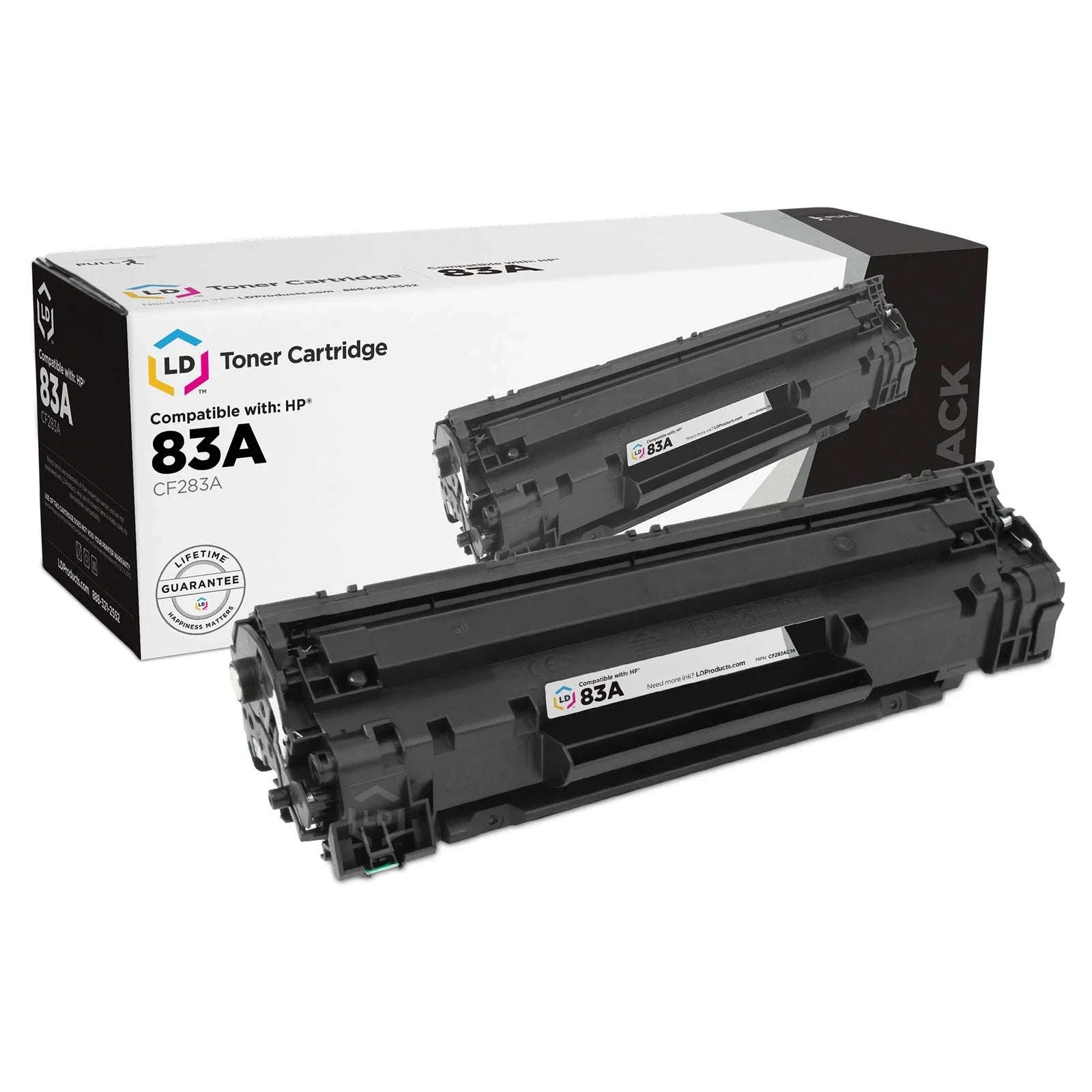 LD © Compatible Replacement for Hewlett Packard CF283A / HP 83A / 83 A Black Laser Toner Cartridge for HP LaserJet Pro M201dw, M201n, MFP M152a, M125nw, M125rnw, M127fw, M225dn, & M127fn