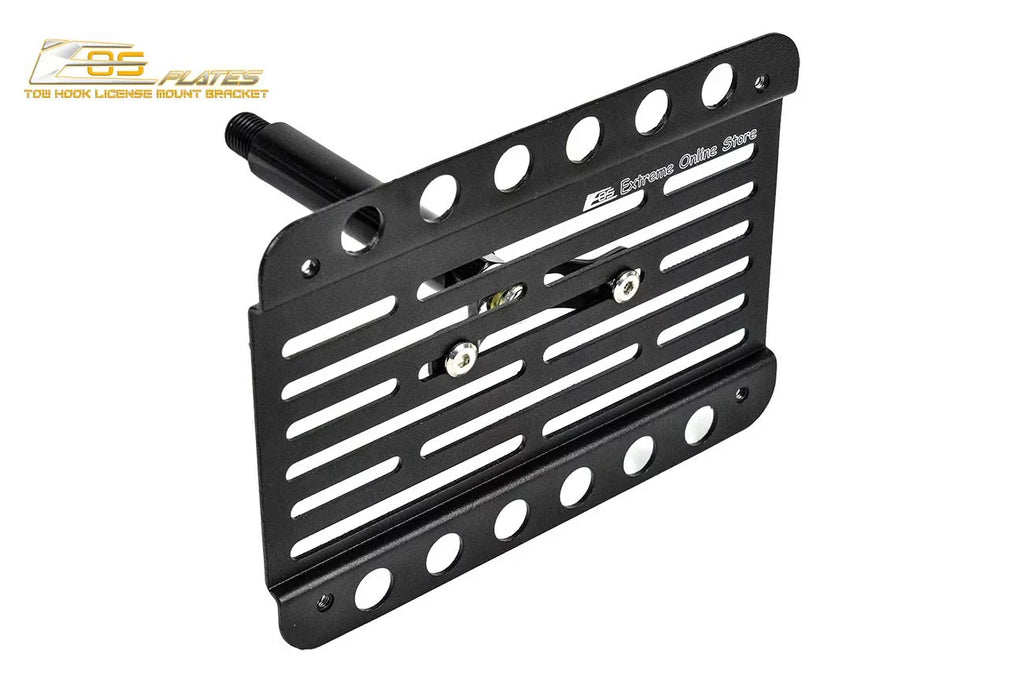 Extreme Online Store Replacement for 2009-2015 Mazda Miata NC | EOS PLatitudee Version 1 Mid Sized Front Bumper Tow Hook License Relocator Mount Bracket Tow-230