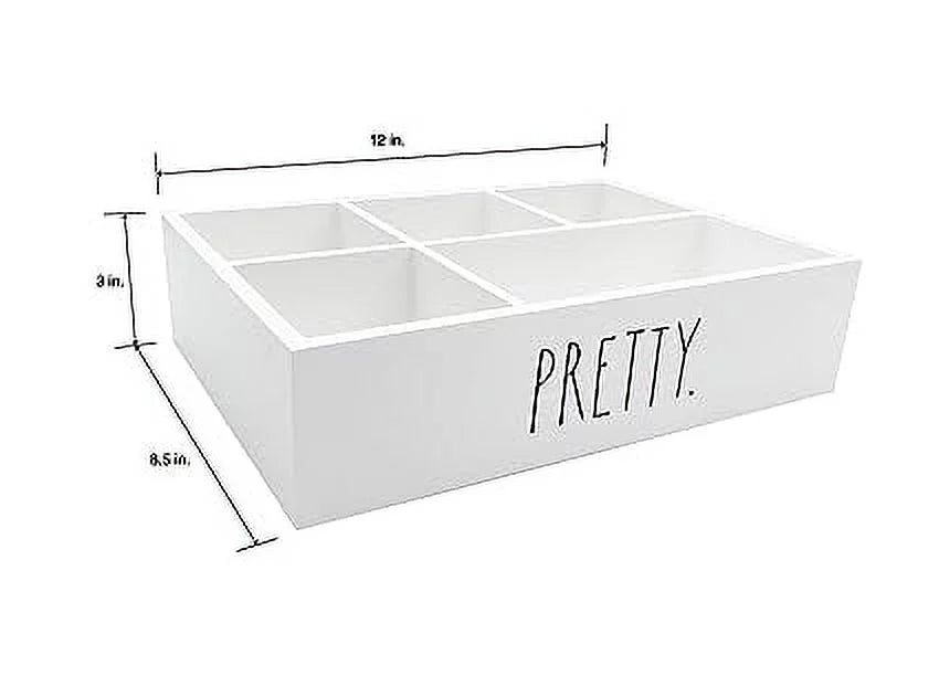 Rae Dunn Beauty Organizer - Modern Chic Makeup Storage 12 x 8.5 x 3 Inches