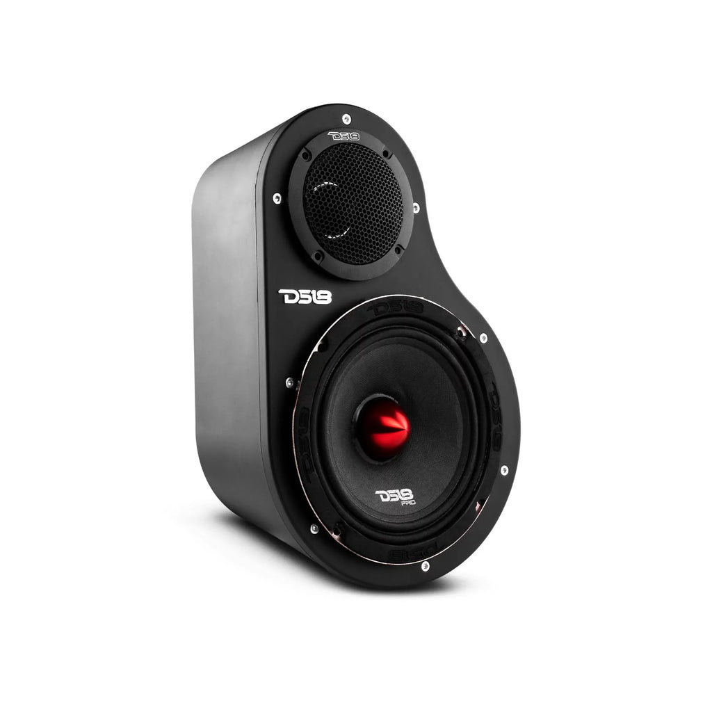 2x DS18 6.5" Speaker Enclosures & Tweeter Pods High Density ABS Universal EN6P