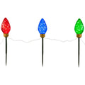 Northlight 3ct LED Lighted Multi-Color C9 Christmas Pathway Marker Lawn Stakes - 3 ft